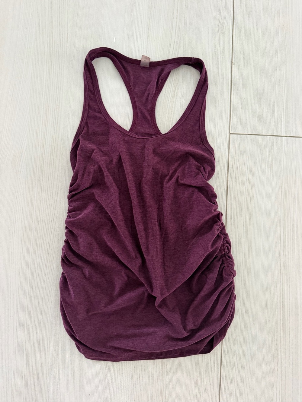 Beyond the Bump Maternity Plum Ruched Racerback Tank XS